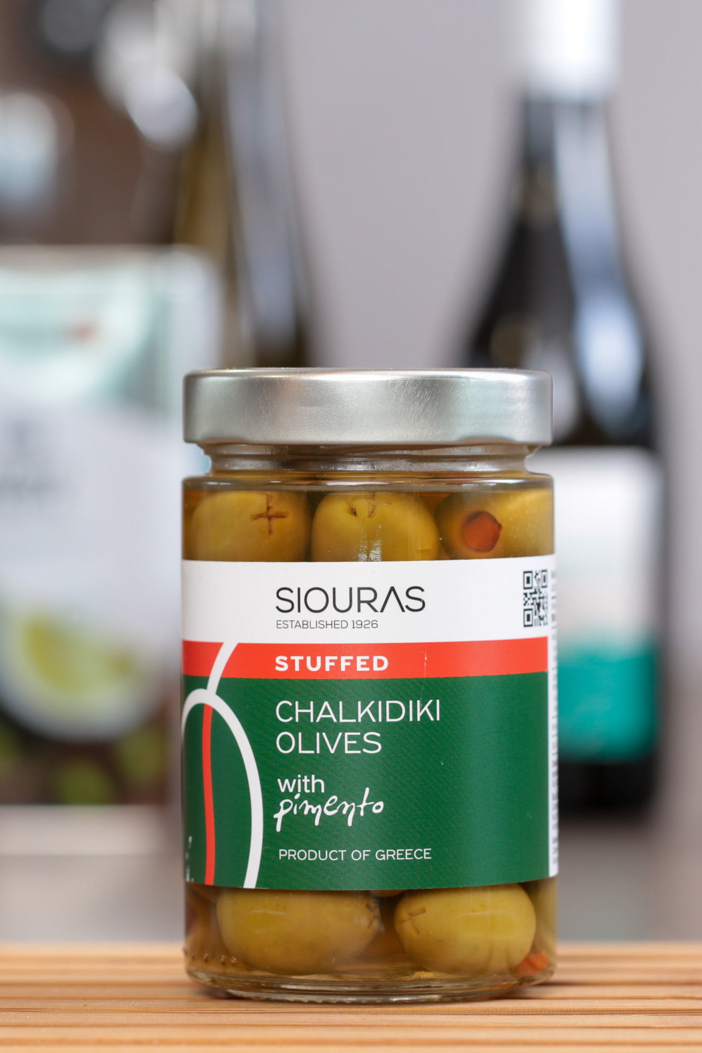 Chalkidiki Oliven mit Paprika Pimento